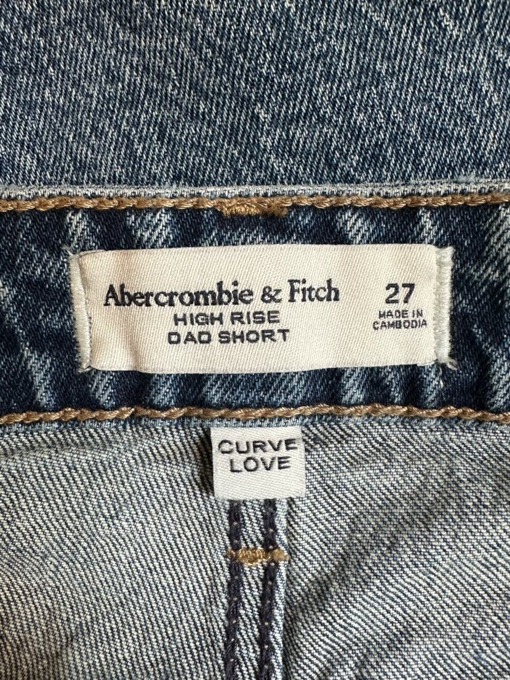 Abercrombie Curve Love High Rise Dad Short in Medium - Picture 3 of 5
